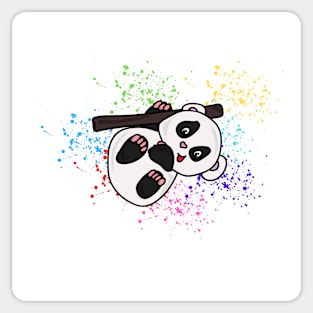 Hanging Panda Bear Sticker